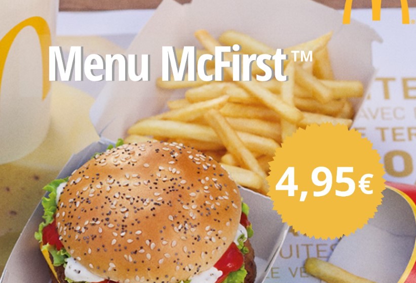 prix menu mcfirst macdo 4.95euros