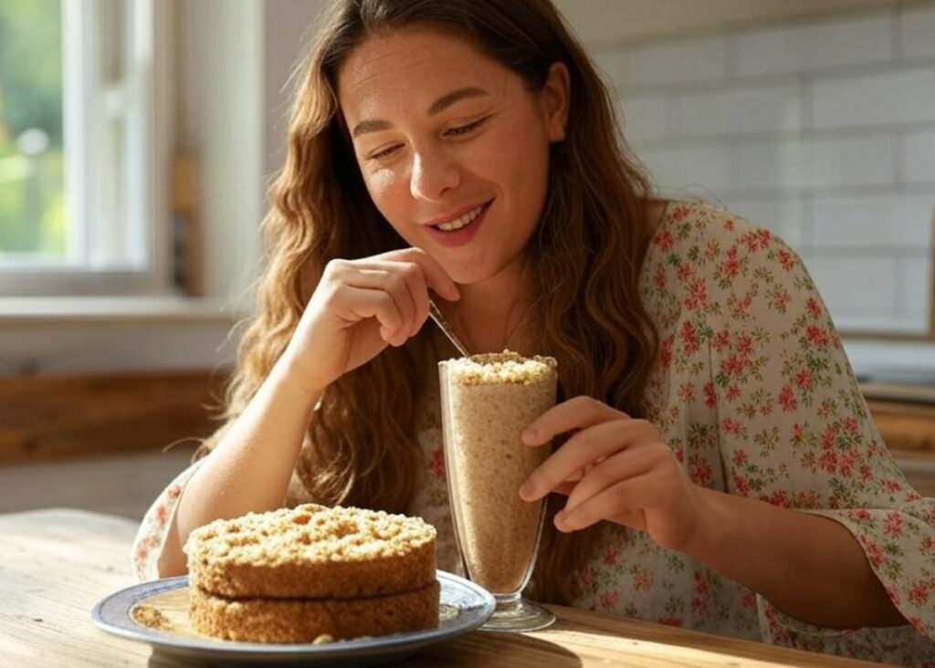 gateau coupe faim au flocon d'avoine